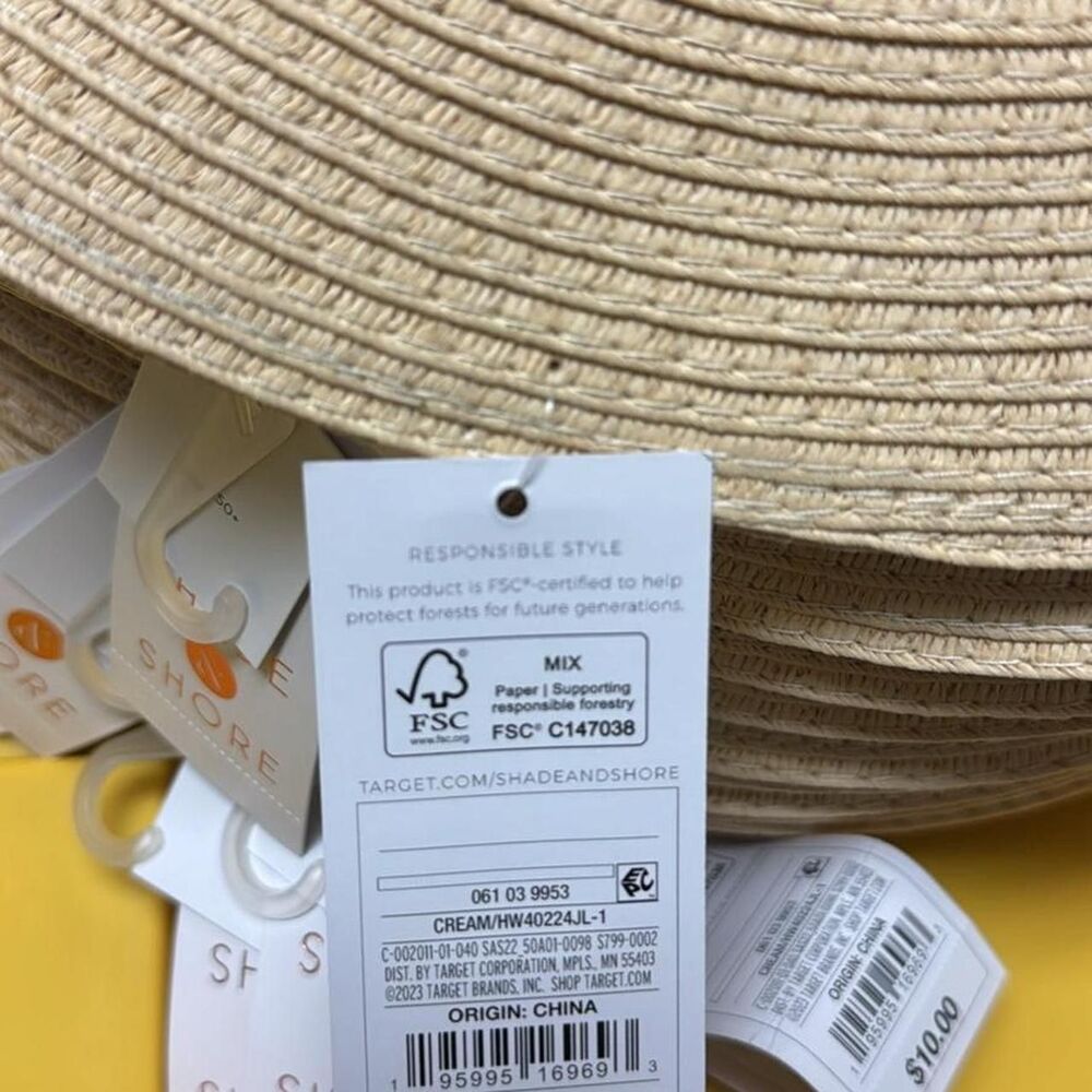 Lot of Shade & Shore Women's Cream Hats (10) - Picture 2 of 3